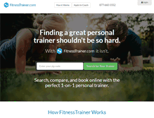 Tablet Screenshot of fitnesstrainer.com